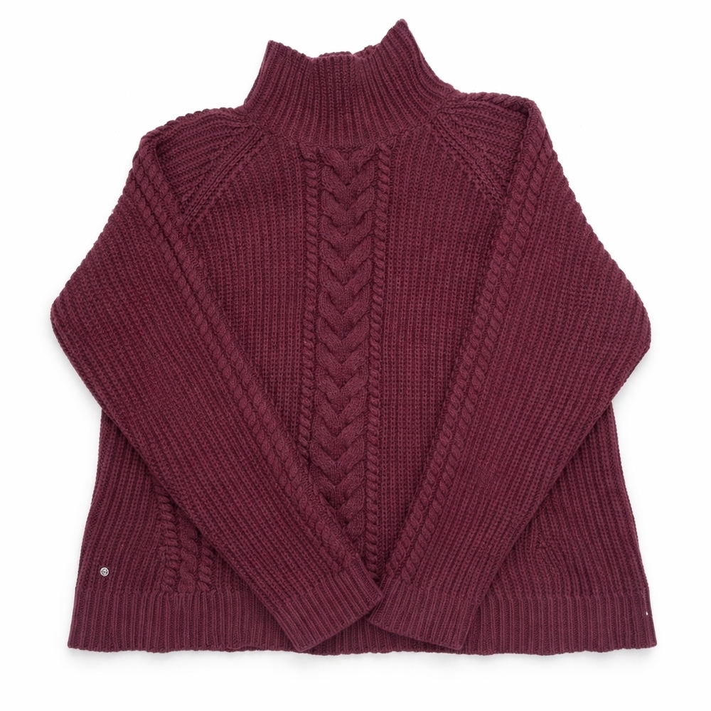 lululemon Chunky Cable Knit Turtleneck Sweater – Women’s L (Estimated)